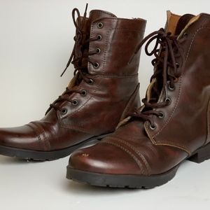 Steve Madden Snider Boots Mens 10 Leather Brown